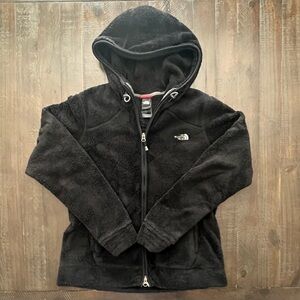 The North Face Women’s Large Black Jacket, Hooded Full Double Zipper
